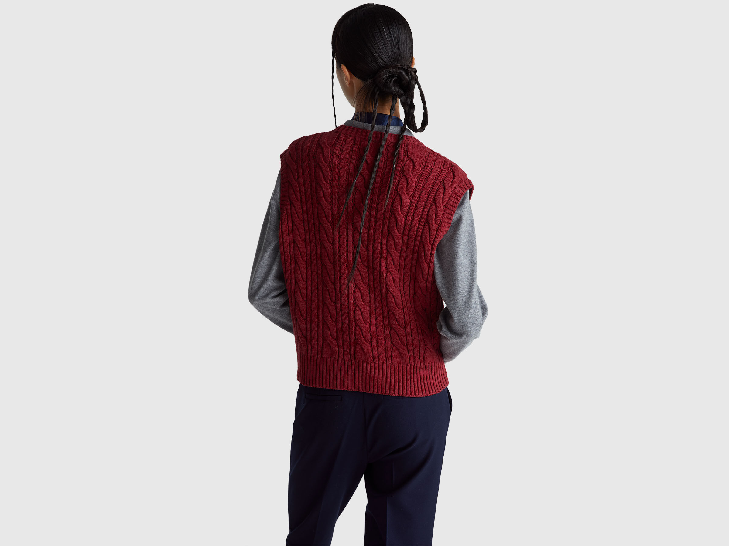 S/L V NECK SWEATER Women image number 2